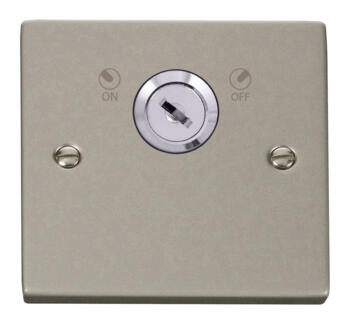 Pearl Nickel Locking 20a DP Switch - Isolator