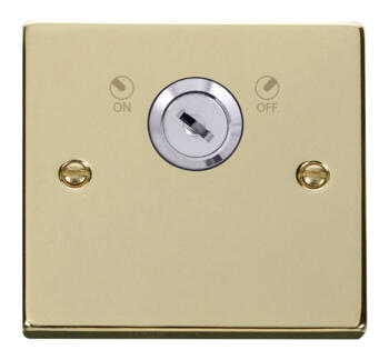 Polished Brass Locking 20a DP Switch - Isolator