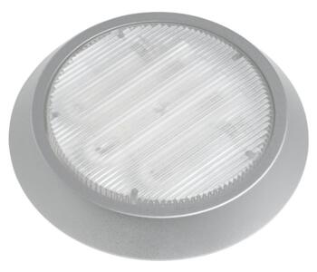 Mini-Circ Fully Enclosed Undershelf Downlight - Satin Silver