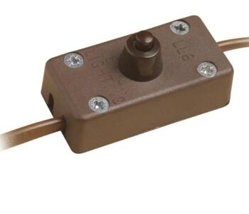 Inline Push Switch  - Brown