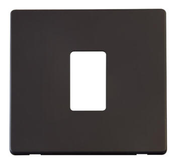 Screwless Matt Black Build Your Own Light Switch - 1 gang plate and cover
