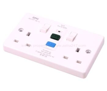 Twin RCD Double Socket Outlet - White