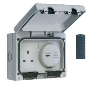Weatherproof 13A Unswitched Socket with Remote - IP66 Outdoor 1 Gang DP Socket