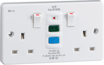 RCD 13A 2 Gang Switched Socket - RCD9000