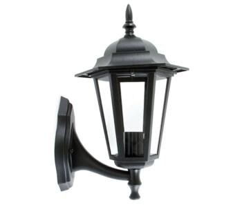 Outdoor Wall Light - 60W Full Lantern - Black Finish