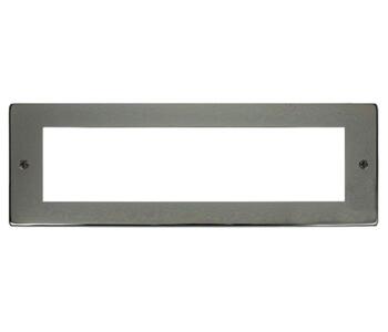Small Media Front Plate - 8 Module Plate - Black Nickel