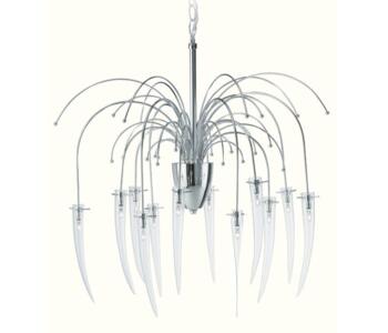 Chilli 2 Ceiling Light - Chrome 12 Light 5737CH - Chrome with Clear Glass