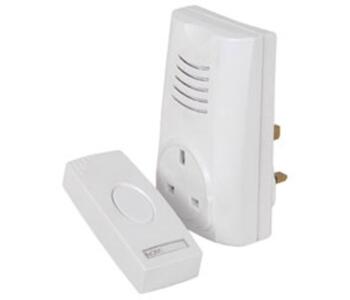 Wireless Door Bell Chime - Plug-In Mains Operated - White
