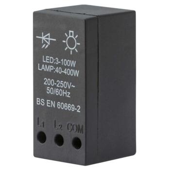 Screwless Matt White LED Dimmer - 3-100w LED Module