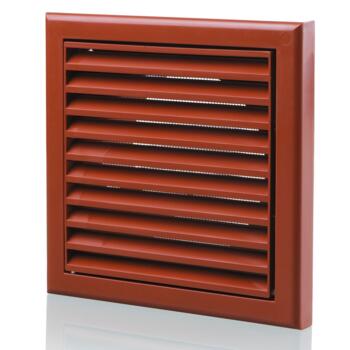 Terracotta Vent Grille Fixed Louvre - 4" 100mm