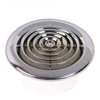 Round Chrome Ceiling Diffuser Circular Vent Grille  - 6" 150mm