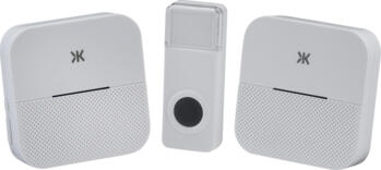White Wireless Plug in Dual Receiver Door Chime  - DC015