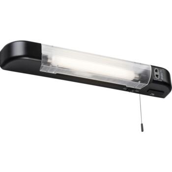 Matt Black LED Shaver Light With Dual USB Charger 6W - Matt Black