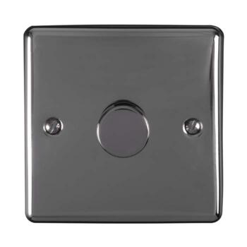 Black Nickel Dimmer Switch Led Compatible - 1 Gang 2 Way Single