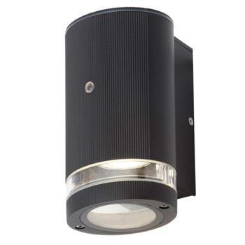 Black Outdoor Wall Downlighter with Photocell IP44 - Photocell 
