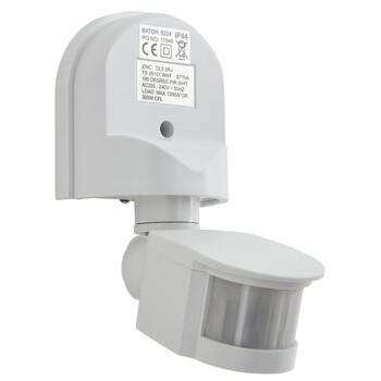 White IP44 PIR Motion Sensor