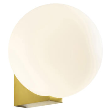 Satin Brass Single Globe G9 Wall Light IP44 - 1 Light