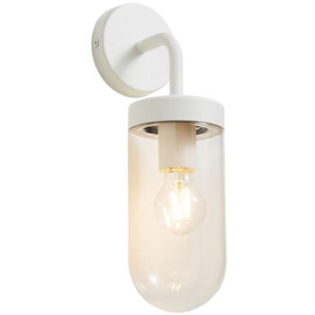 Contemporary Outside Wall Light Lantern Ivory White - Fitting