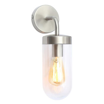 Contemporary Outside Wall Light Lantern Stainless Steel - Fitting
