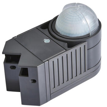 Dark Grey Corner Mount 360 Degree PIR Motion Sensor - Dark Grey