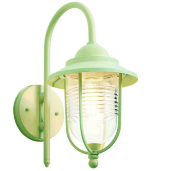 Fisherman's Outside Wall Light Lantern Mint Green - Fitting
