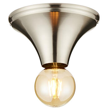 Satin Nickel Ceiling Rose Light Fitting E27 - Ceiling Rose