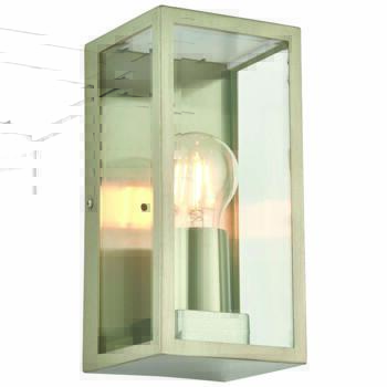 Stainless Steel Wall Light Box Lantern IP44 - Stainless Steel Fitting