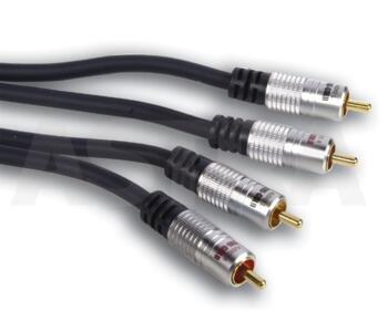 Oxi-Gold Moulded 2 RCA Plugs to 2 RCA Plugs Lead - 1.5m Lead