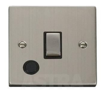 Stainless Steel 20A DP Switch - Flex Out Ingot - With Black Interior