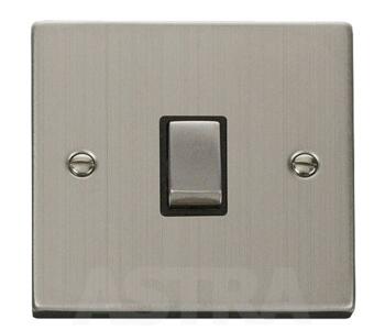 Stainless Steel 20A DP Switch - No Flex Out Ingot - With Black Interior