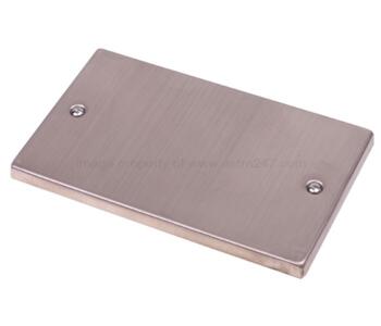 Stainless Steel Blank Plate - Double 2 Gang - Stainless Steel