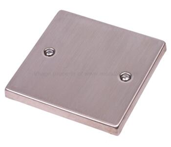 Stainless Steel Blank Plate - Single 1 Gang - Stainless Steel