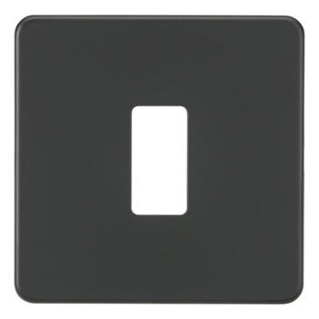 Anthracite Grey Toggle Grid Switch - 1 Gang Plate
