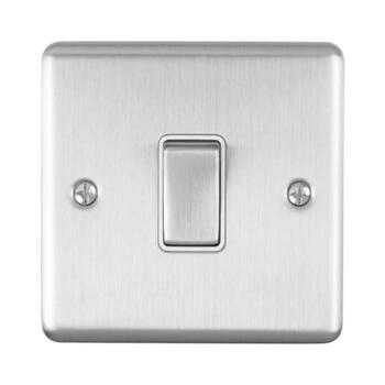 Satin Stainless Steel Grid Plate & Switches - 2 Gang Empty Plate