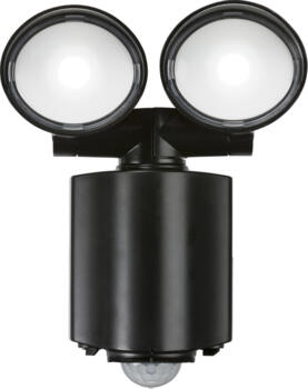 Black IP55 Twin Spot Security Light with PIR - FL16ABK