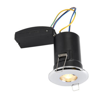 Polished Chrome Fire Rated IP65 Shower Downlight Fixed GU10 - Fitting	