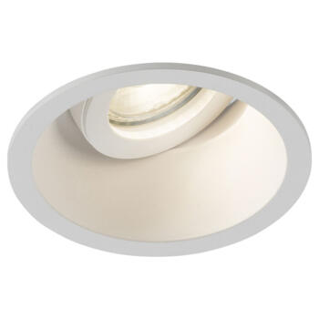 White GU10 Adjustable Round Anti-Glare Downlight - Round Tilt
