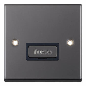 Black Nickel 13A Fused Spur Connection Unit - Unswitched
