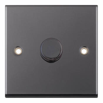 Black Nickel Dimmer Switch - Single 1 x 400w