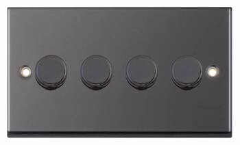 Black Nickel Dimmer Switch - Quad 4 x 400w