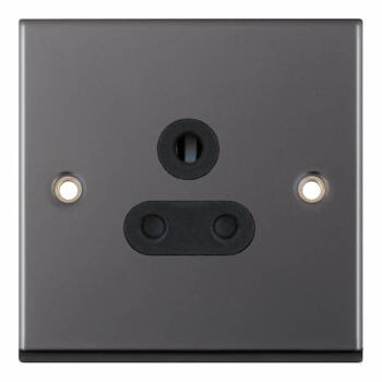 Black Nickel Round Pin Socket - 5 Amp 