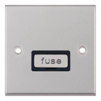 Satin Chrome 13A Fused Spur Connection Unit - Unswitched