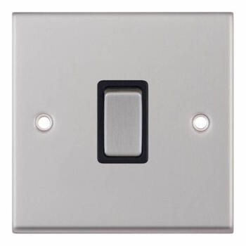 Satin Chrome 20A DP Isolator Switch - Without Neon