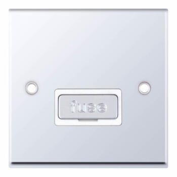 Polished Chrome 13A Fused Spur Connection Unit  - Unswitched