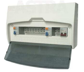 High Integrity Twin RCD Consumer Unit - 10 + 2 (HI) Ways with 63A RCDs