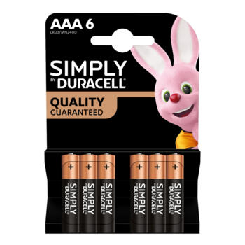 Duracell AAA Battery Pack of 6 - Pack of 6