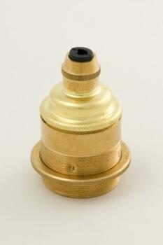 Brass Edison Screw E27 Lampholder With Shade Ring