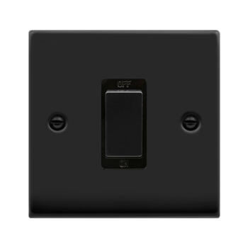 Matt Black 45A DP Cooker/Shower Switch - Without Neon