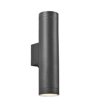 Anthracite Long Cylinder Up/Down IP44 LED GU10 Wall Light - Anthracite Long Cylinder