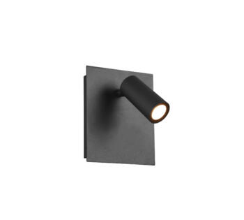 Anthracite IP54 Outdoor Square Wall Fitting With Adjustable LED Lights  - Non PIR